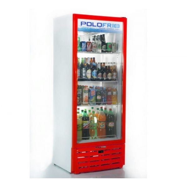 geladeira 1 porta polofrio branca com vermelha
